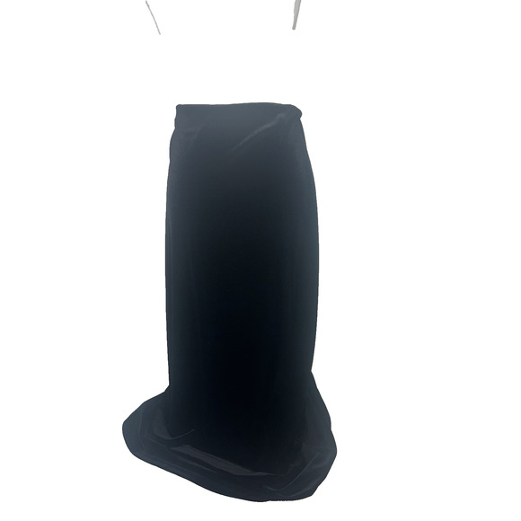 Vintage My Michelle Black Velour Maxi Skirt Sz M Straight Stretchy Whimsygoth - Picture 2 of 6